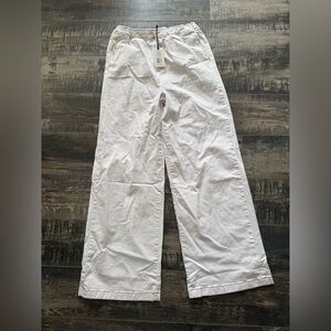 NWT WE WORE WHAT white wide leg pull on pants